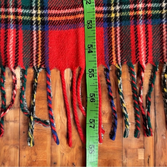 VINTAGE Youth Park Red Tartan Plaid Scarf - Picture 3 of 8